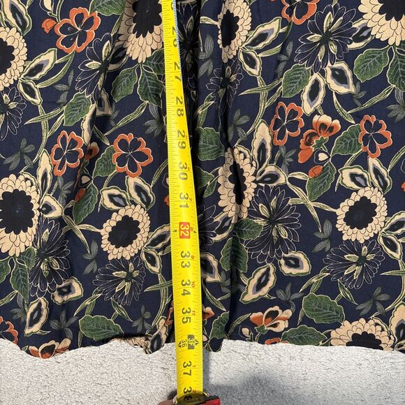 Natural Life Mini Dress Women’s Size XXL Empire Waist Smocked Chest Dark Florals - Picture 9 of 15